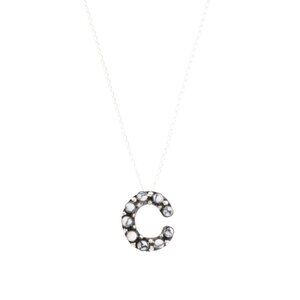 SEED & SAGE Silver/c Made In Mexico Sterling Silver Pearl Initial Necklace